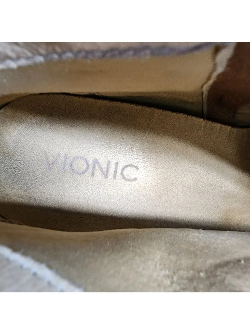 Vionic Shoes Womens Size 10 Brown Leather Upton Side Zip Ankle Boots *Read*